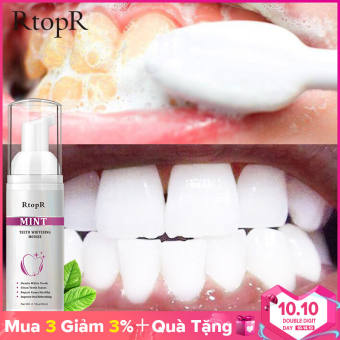 RtopR Bọt kem đánh răng chuyên làm trắng và vệ sinh răng miệng loại bỏ các mảng bám vết bẩn trên răng