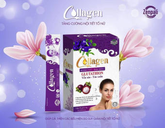 COLLAGEN MĂNG CỤT ĐẬU BIẾC ZENPALI - Cốm Uống Đẹp Da 30 gói