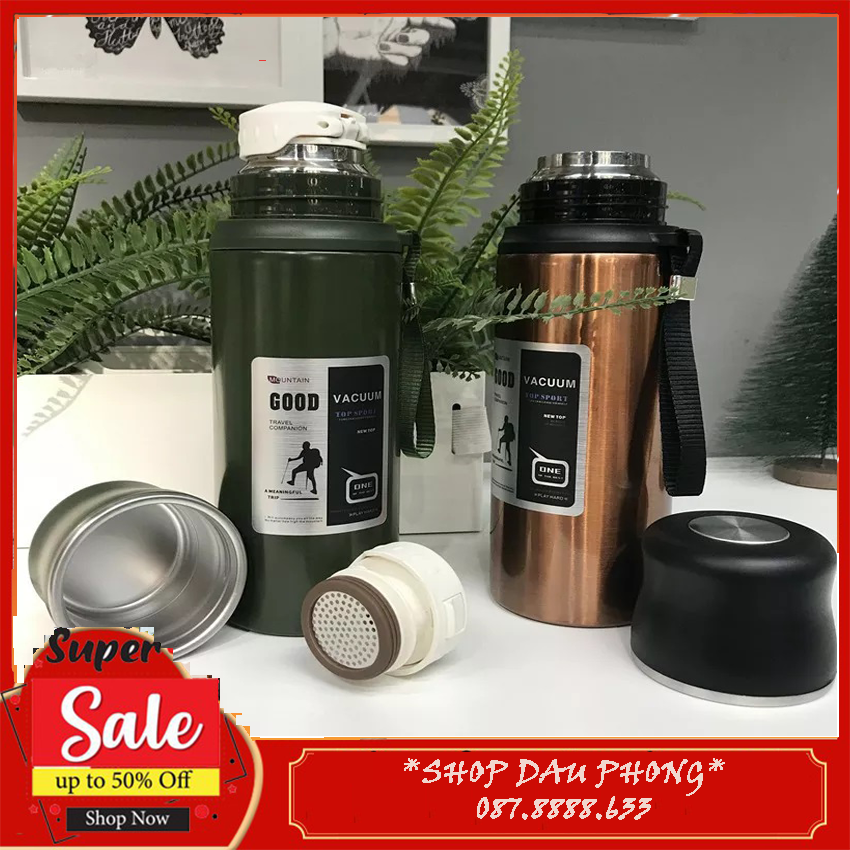 Bình giữ nhiệt nóng lạnh Good Vacuum 1200ml và 1500ml cao cấp chất liệu inox 304 nguyên chất.