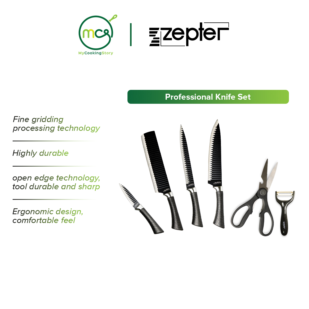 Gambar My Cooking Story   Zepter Professional 6pcs Knife Set