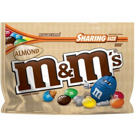 Socola sữa hạnh nhân M&M Almond Chocolate Candies gói 263gr của Mỹ