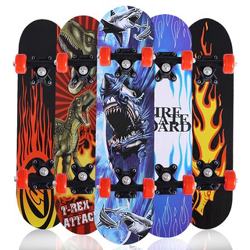 Ván Trượt Trẻ Em Skateboard Thể Thao Gỗ Phong Hoạ Tiết Hoạt Hình
