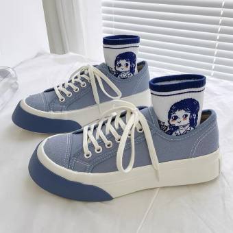 Giày sneaker nữ đế màu chất liệu vải canvas siêu bên, độn đế 4cm êm chân, giày nữ kiểu mới 2021 đi học, đi chơi, giày bata