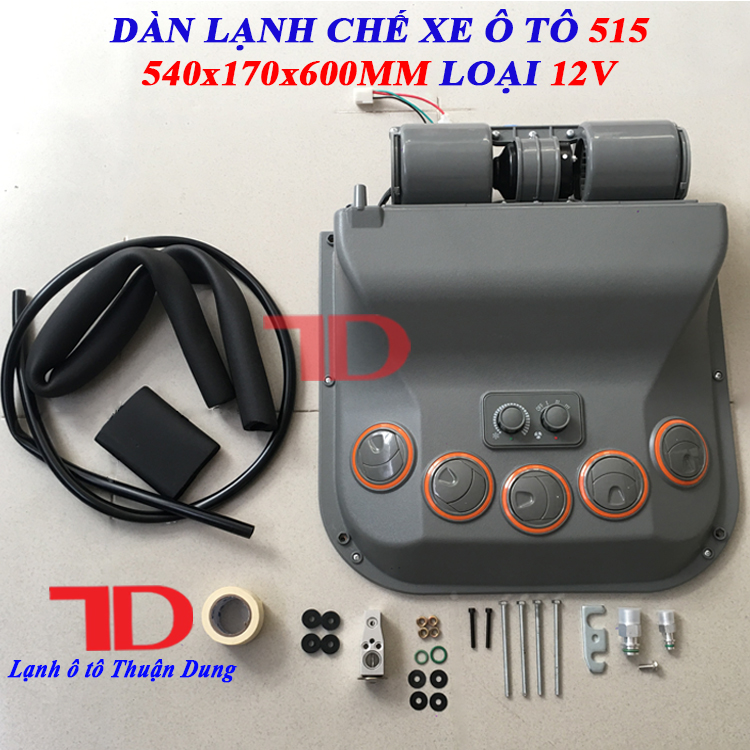 Dàn lạnh chế xe ô tô 515 537x495x153mm loại 12V, Dàn lạnh chế 515 mẫu mới 5 cửa loại 12V - Sl5000 Kt 540X170X600Mm - Vật Tư Điện lạnh Ô Tô Thuận Dung