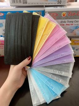 khẩu trang y tế 4 lớp Eco Life nhiều màu