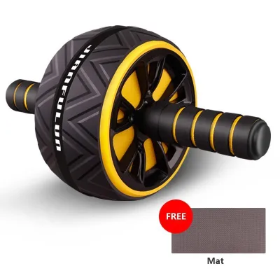 Widened UpgradedAbs Wheel Exercise Gym Roller Abdominal Core Fitness Muscle Trainer Ab Roller + Non-Slip Mat (3)