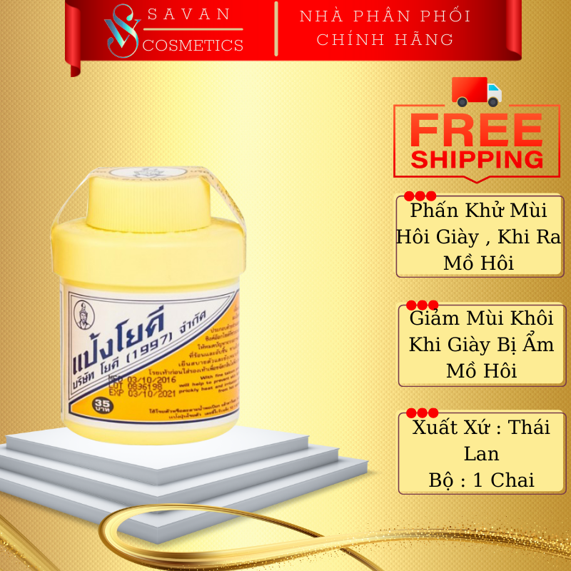 Phấn rôm khử mùi hôi chân giày yoki powder 35g - thái lan