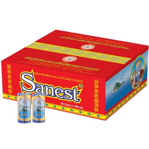 Nước yến sào Khánh Hoà Sanest vỉ 6 lon ,thùng 30 lon (190ml×1 lon)