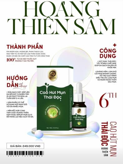 CAO HÚT MỤN THẢI ĐỘC HOÀNG THIÊN SÂM