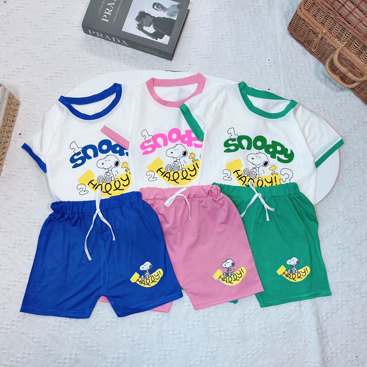 Bộ thun cotton cho bé trai, bé gái 4-16kg