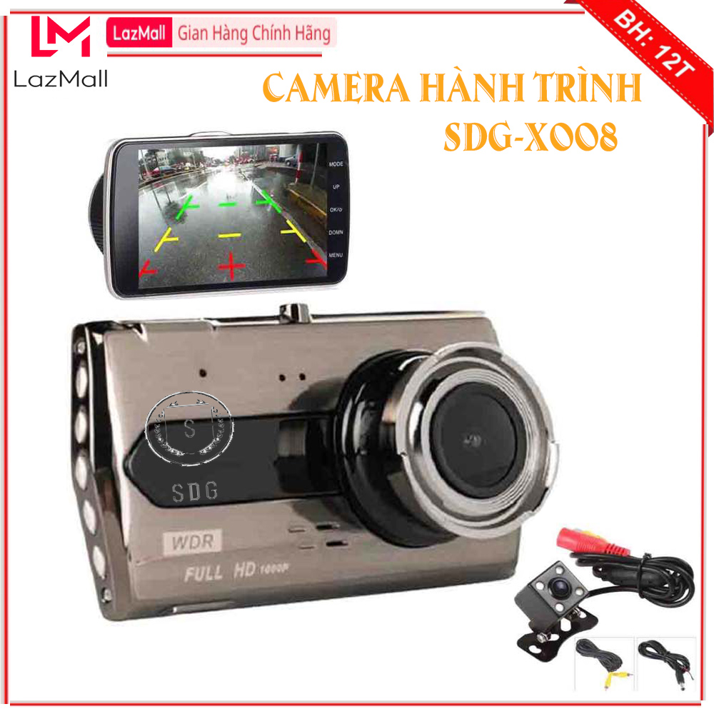 Combo camera hành trình ôtô chính hãng sdgold, độ phân giải camera trước: hd 1920 720p,góc quay 170 độ,hỗ trợ g-sensor,cảm biến chuyển động,có tiếng việt,bảo hành 12 tháng