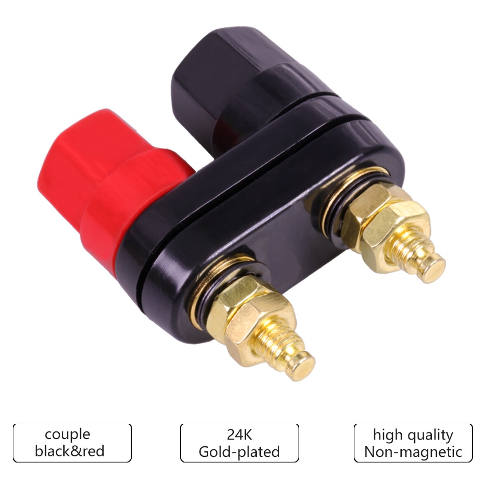 Cọc loa đôi để cắm jack loa, trụ để cắm jack loa, rắc loa bắp chuối, chân đồng, ghim nhẹ, loại tốt