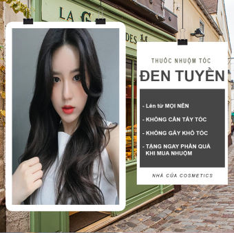 Thuốc Nhuộm Tóc Màu ĐEN TUYỀN Không Tẩy