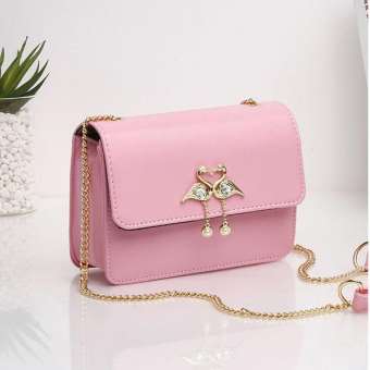 Túi Đeo Chéo 2 Con Hạc - Màu Hồng