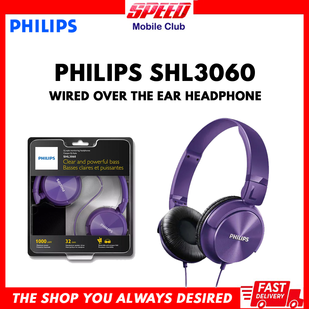 philips shl3060bk wired headphone black