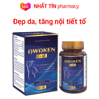Viên uống Awaken Gold tăng cường nội tiết tố nữ, giảm bốc hỏa, nám sạm da, tăng chức năng sinh lý nữ - Chai 30 viên