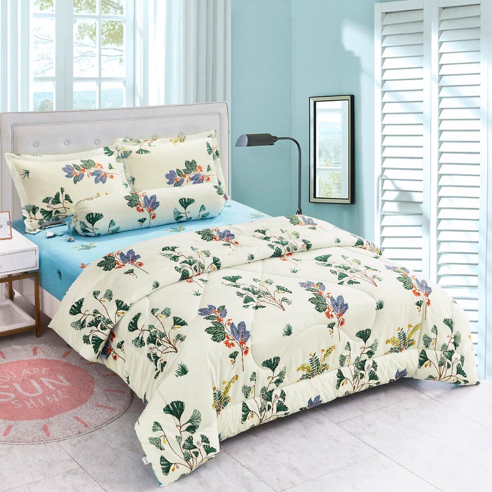 Bộ 5 món drap, áo gối kèm mền Stefani - ST200024