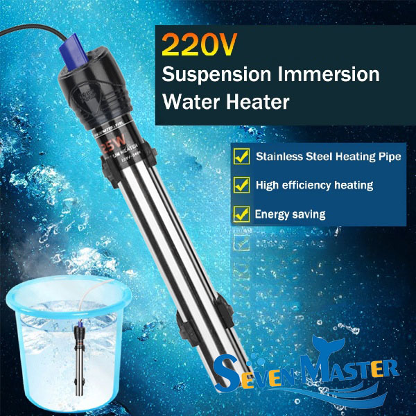 Seven thanh nhiệt master rs-25w/50w/100w/200w/300w/500w bể cá thanh sưởi cho bể cá phụ kiện hồ cá bằng thép không gỉ