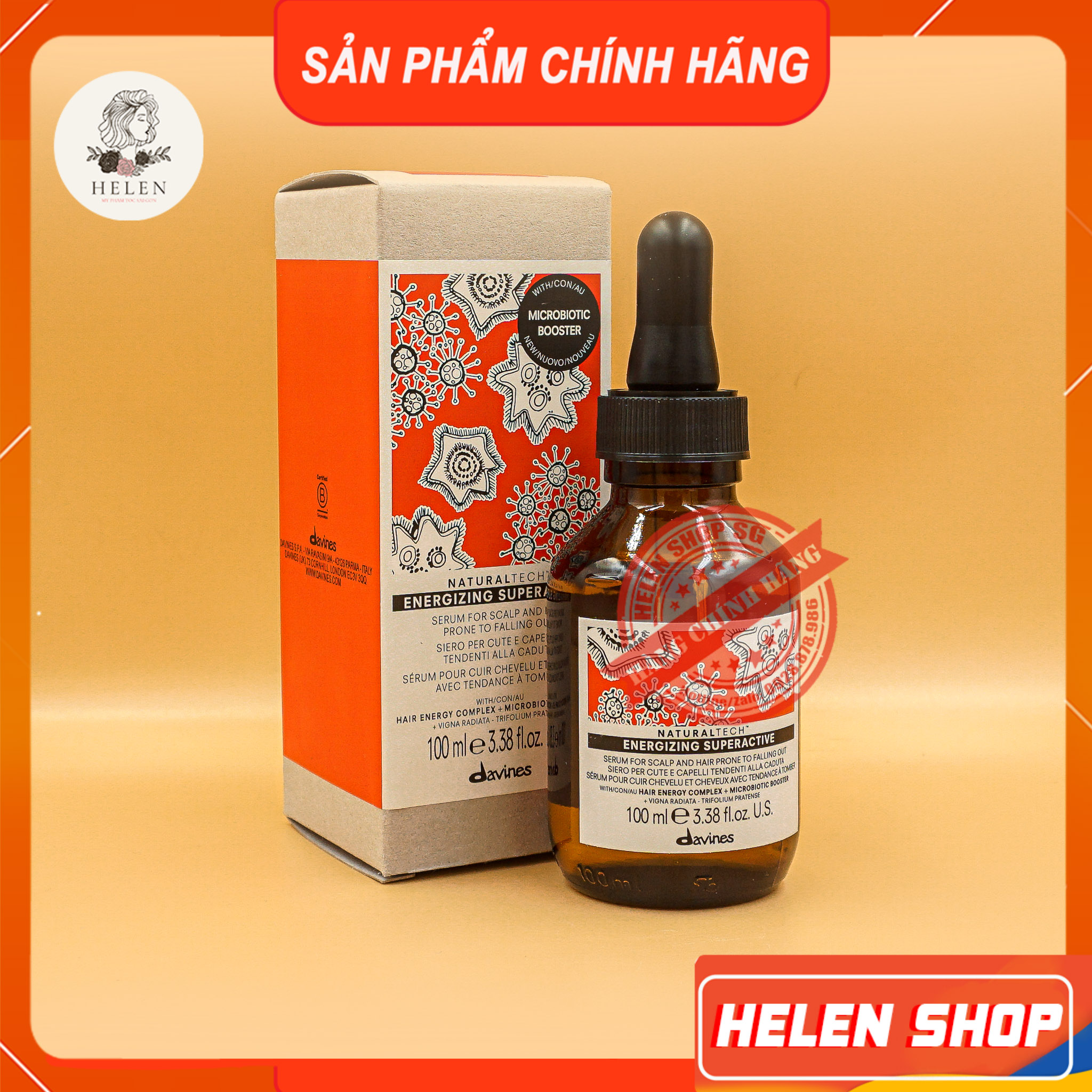 Tinh Chất Chống Rụng Davines Energizing Superactive 100ml Dưỡng Tóc Chống Rụng Và Hỗ Trợ Mọc Tóc