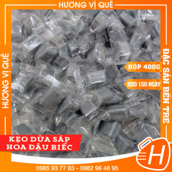 Kẹo Dừa Sáp Hoa Đậu Biếc - Hủ 400g - Đặc Sản Xứ Dừa Bến Tre