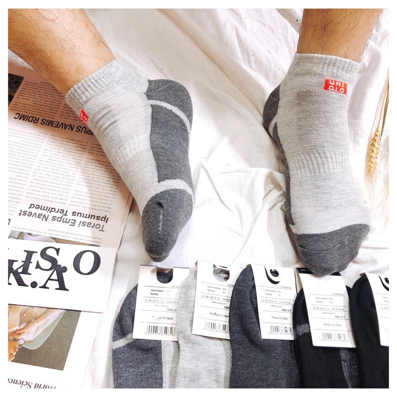 Combo 10 đôi tất uniqlo cổ trung nam nữ thời trang - vớ nam nữ cổ trung nhiều màu