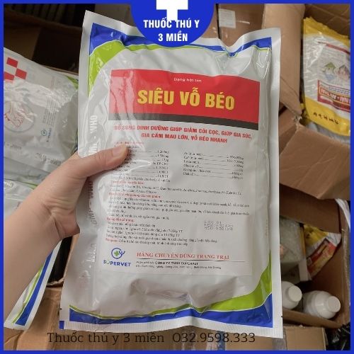 Siêu vỗ béo bổ sung dinh dưỡng vỗ béo nhanh, tăng sức đề kháng cho gia súc gia cầm công ty supervet