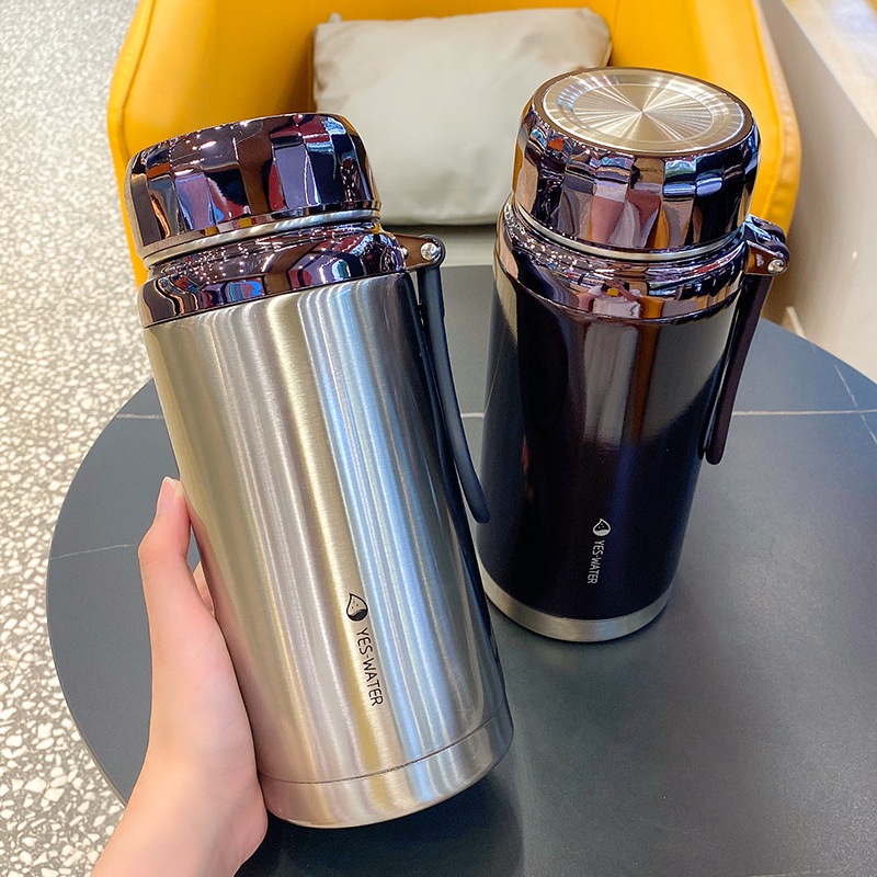 Bình Giữ Nhiệt 3 Lớp Inox 304 Cao Cấp Nắp Vân Kim Cương 1000ml. Giữ Nhiệt Cả Ngày Dài