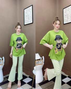 Đồ bộ nữ mặc nhà set bộ đi chơi bộ loe form rộng bigsize