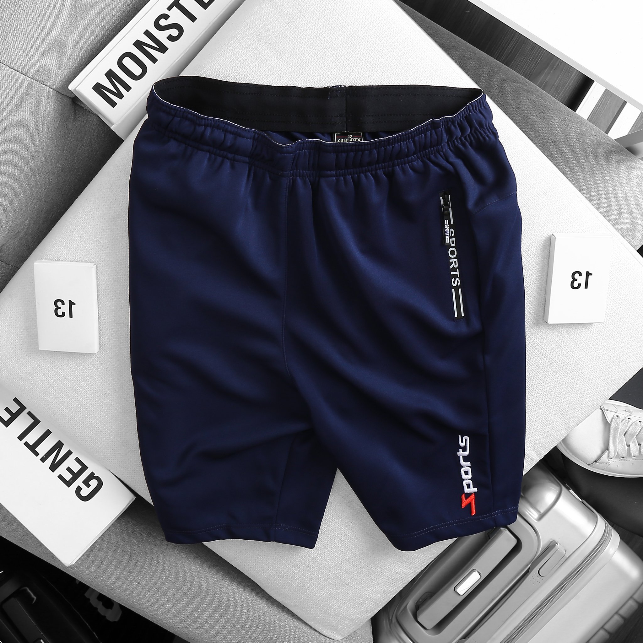 Quần Thể Thao Nam Quần Short In Sọc Chữ Sport