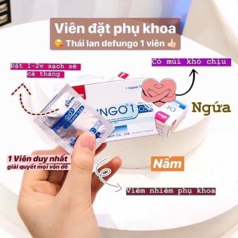 HỘP 1 VIÊN PHỤ KHOA DEFUNGO THÁI LAN
