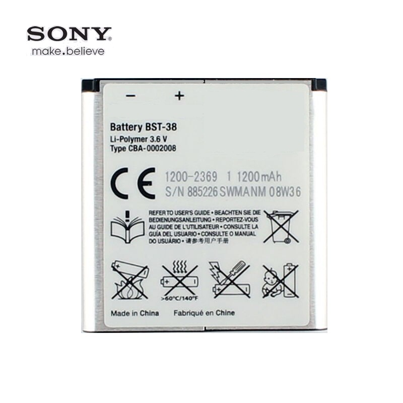 Pin sony ericsson bst-38, dùng cho k850, w580i, r306, w980, z770i, k770, w995, c510, c902, c905, k770i