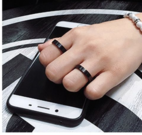 Nhẫn trơn đen inox titan cao cấp quà tặng cho nam N132 giá 1 chiếc