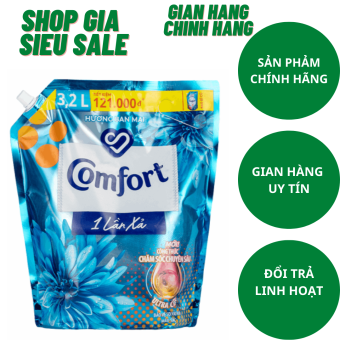 Nước xả vải comfort 1 lần xả hương ban mai túi 3.2L (mẫu mới)