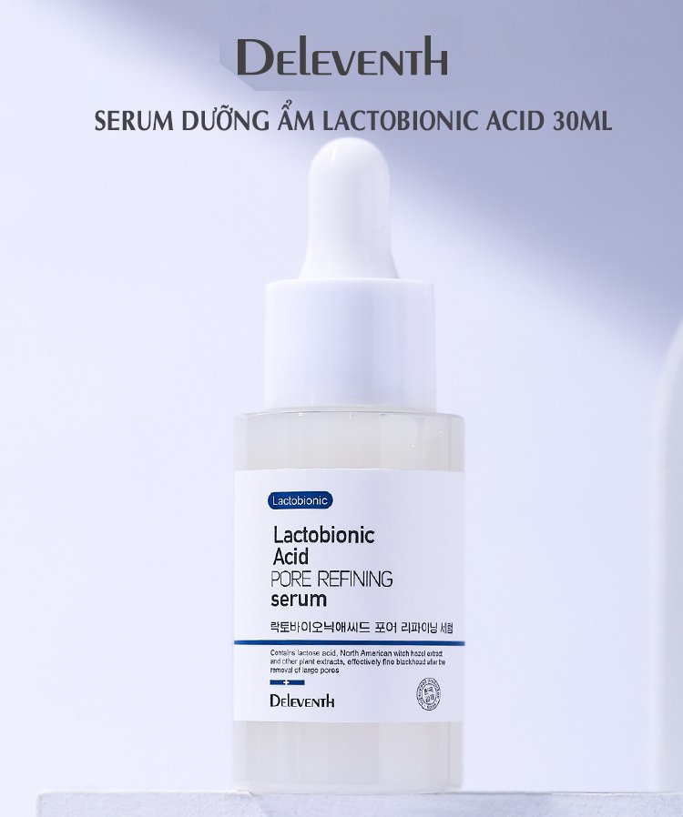 DELEVENTH Axit Lactobionic Serum Dưỡng Trắng Cấp Ẩm Thu Nhỏ Lỗ Chân Lông