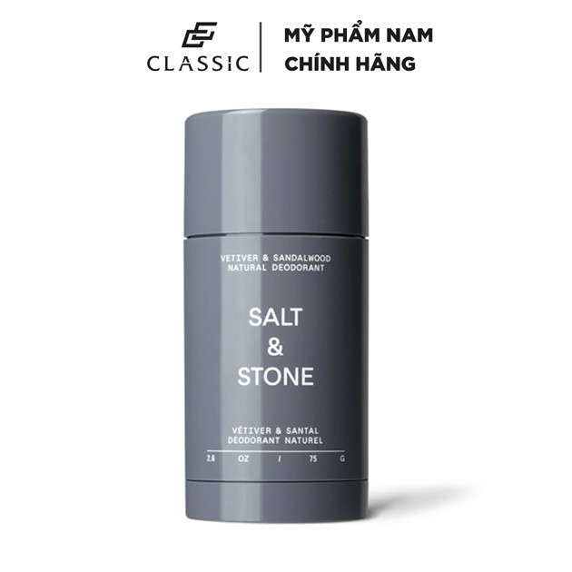 Lăn Khử Mùi Salt & Stone Vetiver & Santal Natural Deodorant 75g