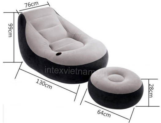 Ghế Hơi Intex - Ghế Tựa Lưng - Giường Hơi, Nệm Hơi Cao Cấp. Ghế Hơi Intex Vỏ Nhung, Thiết Kế Sang Trọng, Thích Hợp Cho Thư Giãn Nghỉ Ngơi Không Kèm Bơm Điện.