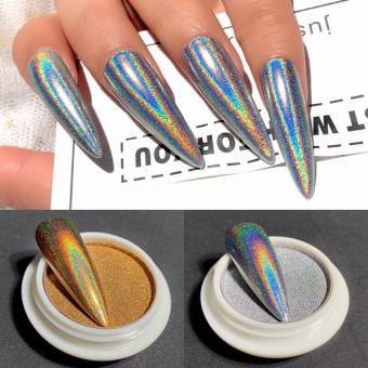 Bột tráng gương trang trí móng, nhũ tráng gương cầu vồng MOON NAIL