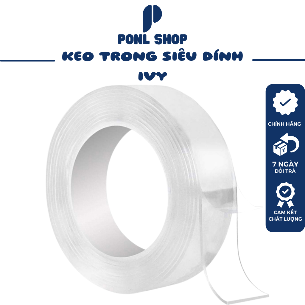 [HCM] Băng keo 2 mặt Ivy GRIP TAPE đa năng siêu dính 3m