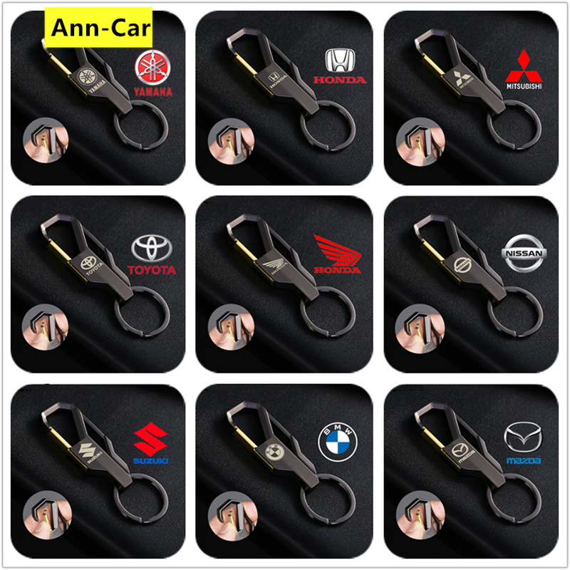 Móc khóa logo xe hơi sáng tạo móc khóa xe máy móc khóa kim loại hợp kim cho xe hơi honda toyota yamaha honda motor proton perodua