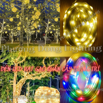 Đèn LED Hạt Gạo Quấn Cây Trang trí 10m, 30m, 40m, 90m