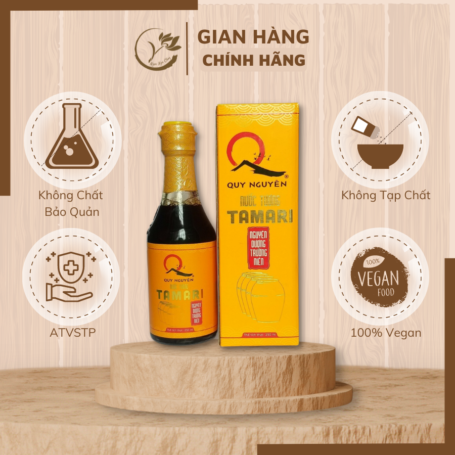 [ Chai 250ml ] Nước Tương Tamari Quy Nguyên - Nguyên dương trường niên