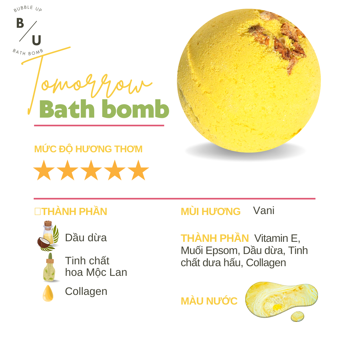 Tomorrow bath bomb / viên sủi / viên thả bồn tắm