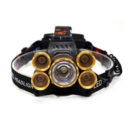 Đèn Pin đội đầu 5 bóng Led đa tác dụng , Đèn pin đội đầu 5 bóng Led giá rẻ tại TP HCM, đèn pin đội đầu, sạc điện, 5 bóng nhiều chế độ, thu ánh sáng gần xa, bao gồm 2 pin sạc và cục sạc .