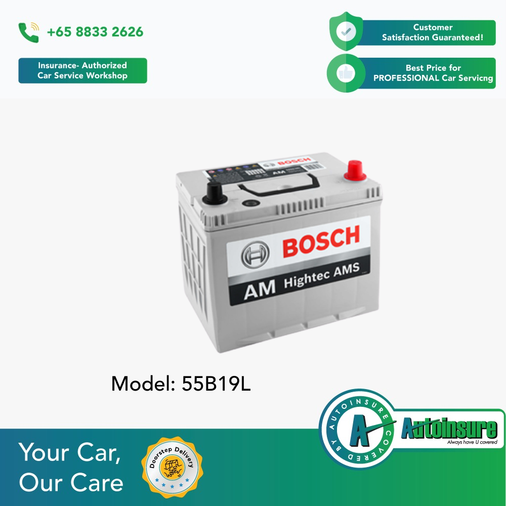 AutoInsure Bosch Car Battery AMS 55B19L Installation At