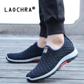 LAOCHRA Sneakers Nam Lưới Thể Thao Dành Cho Nam Size Lớn 38-45 Trơn Trượt Trên Lười Nữ Thoáng Khí Nhẹ Mềm Mại Thể Thao giày đi bộ
