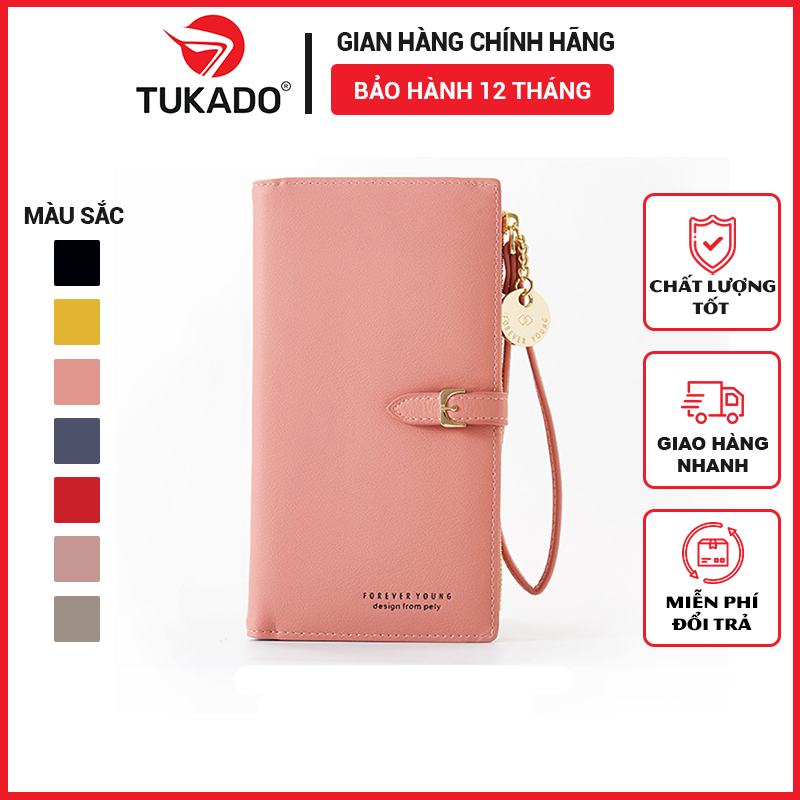 Ví Bóp Nữ Dài Cầm Tay FOREVER YOUNG Đựng Tiền Phong Cách Hàn Quốc Da Sần Cao Cấp Cực Đẹp Giá Rẻ VD07 - Tukado