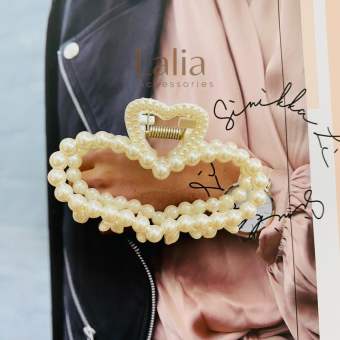 Kẹp tóc, cặp tóc càng cua đính hạt ngọc trai thời trang Hàn Quốc