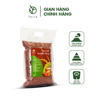 Gạo Lứt Huyết Rồng Terra loại 1 siêu ngon, Gạo Lứt Huyết Rồng giảm cân [1kg]