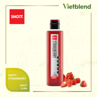 Syrup pha chế SHOTT - Vị Dâu Tây đặc ( Sticky Strawberry) - Chai 1L