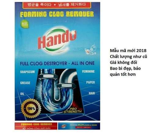 Bột thông cống, thông tắc nghẽn, thông ống thoát nước Hando ( Xanh)